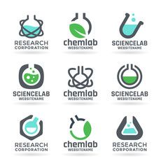 the logos for science labs and laboratorys are shown in this image, with different colors