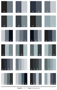 black and white color combinations for the same wallpaper, with different shades to choose from