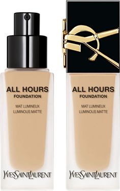 VAD ÄR DET?Detta är den nya All Hours Foundation från Yves Saint Laurent! Perfektion du kan Stolar hela dagen, hela natten, ALLTID. En uppgraderad produkt som ger 24 timmar* full täckning och en viktlös och andningsbar känsla. Upplev en ultrasensuell känsla av Hud mot Hud med jämn täckning som om du hade perfekt, bar Hud. Den nya formulan är berikad med hyaluronsyra. Den återfuktar huden hela dagen och tar till och med hand om den efter att du tagit bort den. RESULTATDokumenterad: Huden känns mjukare, lenare och återfuktad på bara två veckor*. För renovering av ALL HOURS har YSL utvecklat vår första Skin-Fusing-teknik som efterliknar hudens sammansättning för en total produkt och hud. För att uppnå trippelt motstånd: Gnuggar inte av sig, är vattentät och svettbeständig. Teet förblir perfek Skin Care Benefits, Matte Foundation, Broad Spectrum Sunscreen, Foundation Brush, Makeup Sponge, Makeup Foundation, Liquid Foundation, Fragrance Free Products, Hyaluronic Acid