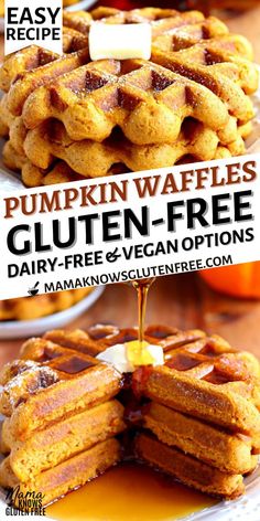 pumpkin waffles gluten - free dairy - free and vegan options