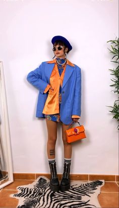 Streetwear Fashion Women Colorful, Color Pop Outfit Ideas, Fashion Inspo Outfits Colorful, New York City Fashion Street Style, Cool Brunch Outfit, Camp Fashion Style, Pop Art Outfit Ideas, Drag Show Outfit What To Wear, Creative Looks Outfit