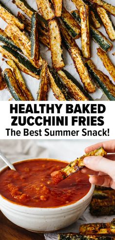 healthy baked zucchini fries are the best summer snack