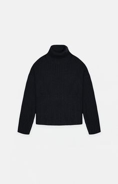 The Kids Fear of God Essentials Jet Black Turtleneck Sweater features a cozy turtleneck design, long sleeves with dropped shoulders that give way to a more oversized fit, a rubber brand label at the upper back, and a relaxed fit. Solid color sweaterRibbed knit fabricTurtleneckLong sleevesDropped shouldersRelaxed fitRubber brand label52% acrylic, 43% nylon, 5% woolHand wash, flat or line dryImportedFear of God Essentials are final sale and may not be returned, modified, or exchanged due to high d Black Turtleneck Sweater, Solid Color Sweater, Oversized Turtleneck, Fear Of God Essentials, Color Sweater, Brand Label, Black Turtleneck, Fear Of God, Kids Sweater