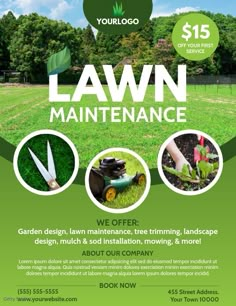 the lawn maintenance flyer for your business