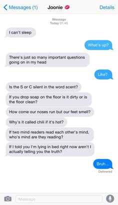 two texts that are being used to describe what they're talking to each other