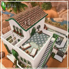 a model of a house with many windows and plants on the roof is shown in an instagram