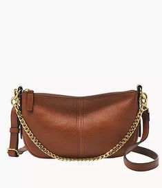 Jolie Leather Baguette Bag - ZB1877200 Fossil Crossbody, Leather Shoulder Handbags, Baguette Bag, Samsung Galaxy S22, Leather Products, Soft Natural, Small Crossbody Bag, Small Crossbody, Small Shoulder Bag