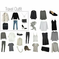 Travel outfits Travel Outfits Women, Packing Wardrobe, Packing Travel, Outfit For Travel