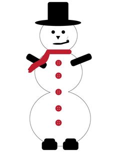 a black and white snowman with a red scarf around his neck, wearing a top hat