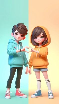 two people standing next to each other holding hands