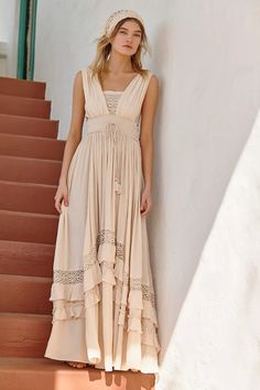 Santa Maria Maxi Dress | Free People Desert Dress, Maxi Dress Free People, Max Dress, Grad Pics, Bohemian Wedding Dresses, Summer Outfit Inspiration, Summer Lovin, Lace Inset, Boho Maxi Dress