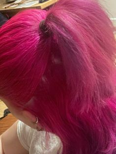 Fuchsia Hair Color, Fuschia Hair, Fuchsia Hair, Curly Color, Hair Streaks, Cut And Color, Pink Hair, Hair Color