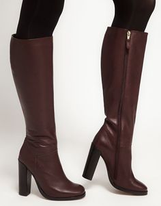 Burgundy Boots, Leather Knee High Boots, High Heeled Boots, High Leather Boots, Knee High Leather Boots, Long Boots, Crazy Shoes, Pretty Shoes, Heels Boots