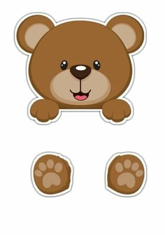 a brown teddy bear with paws sticking out of it's back side and the bottom part of its body