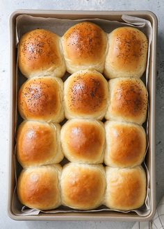 small buns in a baking pan with the words, or smaller buns for sandwiches