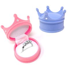 PRICES MAY VARY. Package includes: 2PCS Crown Jewelry Box Material: Fabric and Plastic Size (D*H): 65*45mm/2.56*1.77inch Crown design, fashionable and elegant, protects your jewelry from scratches. Suitable for birthday, wedding, engagement, proposal, anniversary and other special occasions. Each box has a single ring slot with enough space to place the ring. Small and exquisite, takes up less space, and is convenient to carry when traveling. You can properly store and organize your favorite jew Jewelry Display Organizer, Engagement Proposal, Jewelry Organizer Storage, Velvet Ring Box, Single Ring, White Swan, Crown Design, Organiser Box, Pink Brand