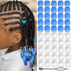 PRICES MAY VARY. Value Pack:One pack contains 50pcs loc beads in blue and clear, 25pcs for each color.These large size beads are perfect for girls hair dreadlock,enough quantity allows you to have more cute hairstyle. Material:These loc beads are made of acrylic plastic,which makes our product has glossy surface,firm and not easily broken.Can be applied for a long time on different hairs. Wide Application:Braids beads are suitable for women and girls hair,match to many different outfit and occassion,such as daily life,school,party,holiday,and more.These beads also can be used for handicraft making,such as bracelet,necklace,keychain and so on. Easy to Use:These cute hair dreadlock beads are suitable for any hairstyle.They are drilled with a large hole,you can easily put your braided hair in Braids Clear Beads, How To Maintain Hair, Beads For Braids, Loc Beads, Hair Braid Beads, Beads Hair, Necklace Keychain, Hair Charms