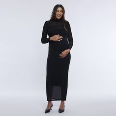 You'll love this Turtleneck Maxi Dress from Motherhood with side ruching for extra comfort as you grow. Click this MATERNITY & NURSING GUIDE to find the perfect fit and more!You'll love this Turtleneck Maxi Dress from Motherhood with side ruching for extra comfort as you grow. Click this MATERNITY & NURSING GUIDE to find the perfect fit and more!FEATURES Bodycon styling Turtleneck Long puffed sleeves No closure - pullover styling Side ruching for extra comfort Partially linedFIT & SIZING 49-in. Holiday Maternity Dress, Black Turtleneck Dress Maternity Shoot, Bodycon Styling, Black Maternity Dress Bump Friendly, Black Turtleneck Maternity Dress, Black Maternity Maxi Dress, Styling Turtlenecks, Turtleneck Maxi Dress, Black Nursing-friendly Maternity Dress