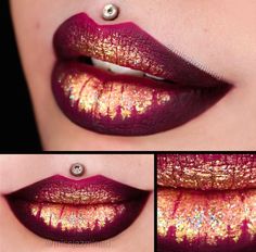 Tea and Knickers for the Vicar Mac Nightmoth, Fall Lips, Lip Art Makeup, Tattoo Henna, Ombre Lips, Lipstick Art, Smink Inspiration, Makeup Tricks, Glitter Lips