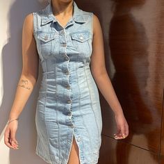 Denim dress Levi Dress, Denim Dresses, Dress Denim, Denim Vest, Denim Dress, Limited Time, Dress Length, Levi's, Casual Outfits