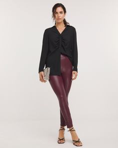 In a stretchy fabrication, these leggings are the perfect addition to your wardrobe. With a fully elasticated waistband they ensure all round comfort. The PU fabric boasts a faux leather look which will keep you warm while making all your outfits glamourous. Playset Outdoor, Leisure Suit, Christmas Nightwear, Pu Fabric, Jd Williams, Womens Blazers, Cardigan Top, Faux Leather Leggings, Leather Leggings