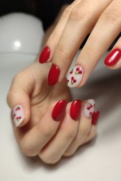 Thank you all so much who subscribe and put likes on my Pins😘, There are already 36😇 of us. I would like you to continue to give such feedback, I will try to please you with new Pins. As always the link to the Manicure Board will be above. Red Summer Nails, Uñas Ideas, Hippie Nails, Cherry Nails, Fancy Nails Designs, Minimal Nails, July Nails, Dream Nails