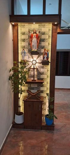 Catholic Altar Home Ideas, Jesus Altar, Storage Furniture Design, Altar Ideas