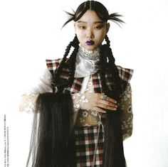 Asian Hair, Chrome Hearts, Afro Hairstyles, Hair Designs, Fashion Makeup, Fashion Illustration, Long Hair, Victorian Dress