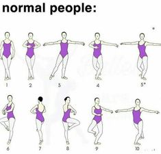 the instructions for how to do a pirouette dance pose in different poses and positions