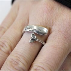 Wrap Around Adjustable Sperm Whale Silver Ring. In New Condition. Nwt Boutique Item Restocked 4x Want More Than One? See Additional Listings & Bundle. Whale Ring, Fork Jewelry, Womens Silver Jewelry, Sperm Whale, Silverware Jewelry, Gold Rings Jewelry, Animal Rings, Marine Mammals, Wrap Rings