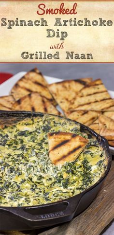 spinach artichoke dip with grilled nan