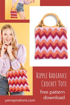 the crochet bag pattern is available for purchase