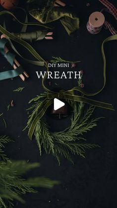 the video is showing how to make wreaths with yarn and other things on it