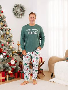 Celebrate Christmas with your family wearing these matching pajamas, featuring a festive print of Christmas tree, snow globe, snowman and polar bear.
* Please add each size separately to your shopping cart.
* Piece of product: each size comes with 1 set of pajamas (1 top + 1 bottom), or 1 romper, or 1 pet bandana 
* Product features: flame-resistant, with drawstring and pockets for adults' pajamas
* Fabric characteristics: soft and comfortable for sleepwear 
* Neckline: round 
* Sleeves: long 
* Style: matching Christmas pajamas set 
* Fit: moderate 
* Length: moderate 
* Source of goods: imported 
* Supplier: PatPat White Pjs, Globe Snowman, Christmas Family Pajamas, Pattern Pants, Matching Christmas Pajamas, Christmas Pajama Set, Allover Pattern, Pajamas Sets, Family Christmas Pajamas