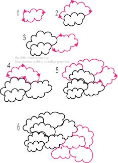 how to draw clouds in the sky for children's drawing lesson, step by step