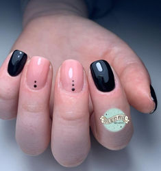 55 Beautiful Black and Nude Nail Ideas for Trendy Styles Black And Nude Nails Simple, Nude And Black Nail Designs, Nude Nail Inspiration, Nude And Black Nails, Nude Nail Ideas, Marilyn Nails, Black And Nude Nails, Sponge Nail Art