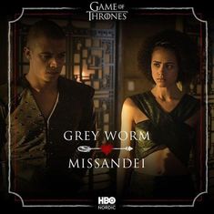 the poster for grey wormm and misssandiei, which is featured in game of thrones