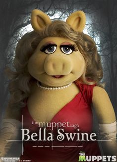 the muppet club's bella swine is featured in an ad for puppets