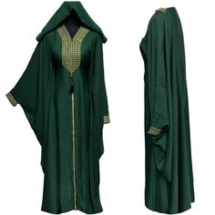 Green Batwing Abaya Farasha Jalabiya Arab Dress With Stone Works , comes in original plastic wrap with Hijab included. Beautiful material with a premium feel. Exclusive new design Abaya.      Latest new design!  Comes with scarf  stone works  It comes with 2 belt inside that allow you to adjust the size   Colour: green  material : nida  Suitable for easy iron.   Do not tumble dry.  Dry clean  The scarf is free and it may be little different in colour and design   Abayas are known by many name such as modest Islamic clothing, jilbab, jalabiya Arab rob, long dress, Muslim clothing, Kimonos, Hijab. However, they serve the same purpose: to cover. Other models are usually kaftans, cut from light, flowing fabrics like crepe, georgette, nida, and chiffon. Other known styles are open ,closed front Green Dabka Abaya For Eid, Green Long Kaftan For Eid, Green Long Abaya With Dabka, Traditional Green Abaya For Eid, Green Long Thobe For Eid, Green Dabka Thobe For Eid, Green Abaya For Eid, Green Maxi Length Abaya For Eid, Green Floor-length Abaya With Dabka