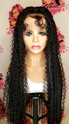 Bohemian Box Braid Wig Hair Projects, Loc Hairstyles, Braid Wig, Braided Styles, Box Braids Hairstyles For Black Women, Box Braid Wig, Box Braid, Hair Raising, Braided Hairstyles For Black Women