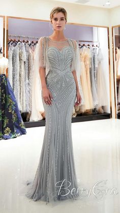 Silver Long Gown, Long Gown Prom, Silver Evening Dress, Gaun Fashion, 파티 드레스, Long Sleeve Prom, Long Sleeve Evening Dresses, فستان سهرة, Beauty Dress