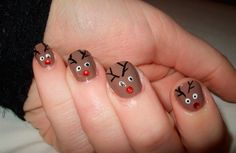 Manicura Navideña, nuestras uñas se visten de fiesta Christmas Nails Reindeer, Nails Reindeer, Holiday Nail Designs, Christmas Nails Easy, Christmas Nails Acrylic, Winter Nail Art, Pretty Christmas, Festival Nails, Diy Beauty Hacks