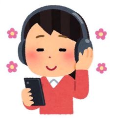 a person wearing headphones and holding a cell phone in front of their face with flowers around them