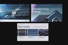 three brochures with solar panels on them