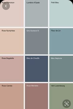 the different shades of paint that are used for walls and ceilings in various colors, including pink