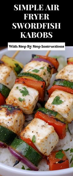 Image for Simple Air Fryer Swordfish Kabobs