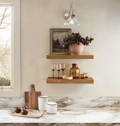 the kitchen counter is clean and ready for us to use