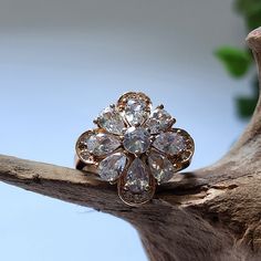 Beautiful Ring With Crystals Gold Filled Flower Design Size 9 New #B11 Trendy Casual Dressy Work Office Wedding Party Rose Gold Flower Rings For Party, Elegant Rose Gold Flower Ring For Party, Pretty Engagement Rings, Casual Dressy, Ring Color, Crystal Flower, Beautiful Ring, Work Office, Flower Ring