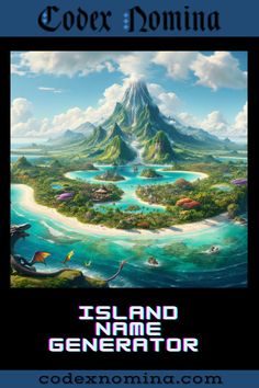 an island is shown with the words island generator in front of it and there are other islands