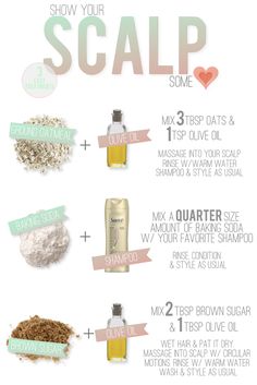 At home scalp treatment for softer hair! Scalp Shampoo, Baking Soda Shampoo, Healthy Natural Hair, Homemade Remedies, Diy Beauty Hacks, Homemade Beauty Products, Soft Hair, Hair Health, Grow Hair